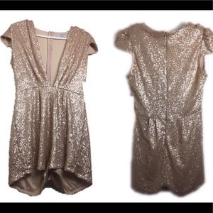 Gold Sequins Romper TOBI DRESS